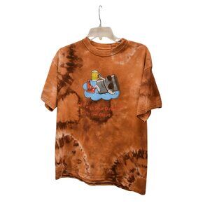 Unisex Graphic IT Cloud Eround Custom Bleach Dye T-shirt Size XL